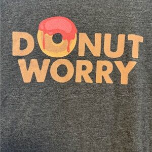 “Donut Worry” Gray Graphic Tee